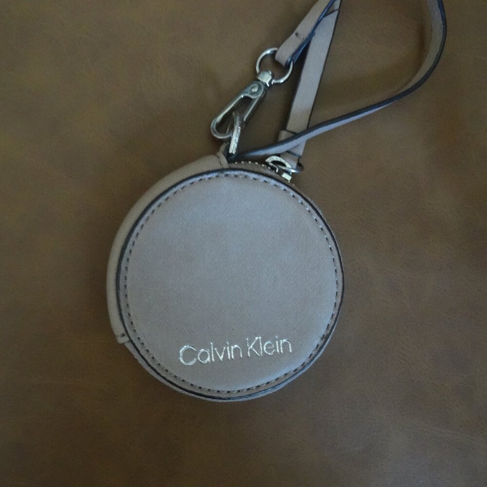 Calvin Klein pink/purple wristlet